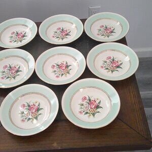 Homer Laughlin Chatham Georgian Eggshell 8 Inch Soup Bowl.  Set of 8